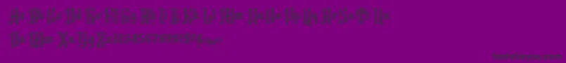 Шрифт K22AngularText – чёрные шрифты на фиолетовом фоне