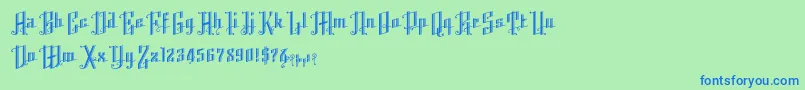 Подробнее о шрифте K22AngularText Шрифт K22AngularText – синие шрифты на зелёном фоне