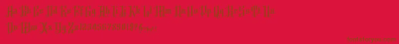 Шрифт K22AngularText – коричневые шрифты на красном фоне