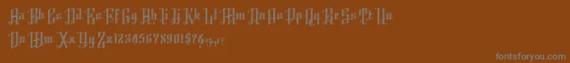 Шрифт K22AngularText – серые шрифты на коричневом фоне