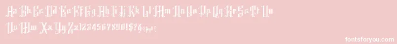 K22AngularText Font – White Fonts on Pink Background