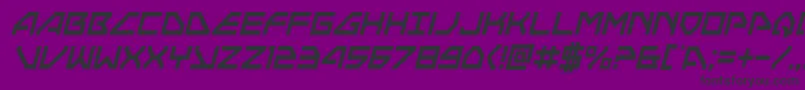 Neonavycondital-fontti – mustat fontit violetilla taustalla