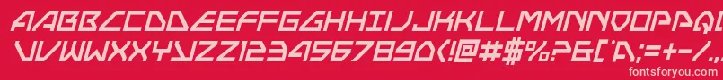 Neonavycondital Font – Pink Fonts on Red Background
