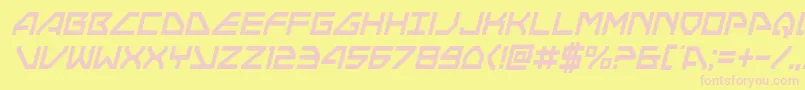 Neonavycondital Font – Pink Fonts on Yellow Background