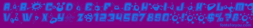 Alienmushrooms Font – Blue Fonts on Purple Background