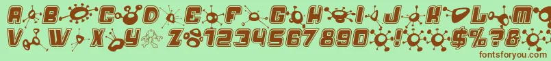 Alienmushrooms Font – Brown Fonts on Green Background