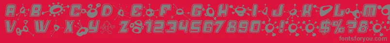 Alienmushrooms Font – Gray Fonts on Red Background
