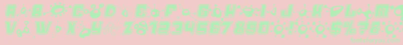 Alienmushrooms Font – Green Fonts on Pink Background