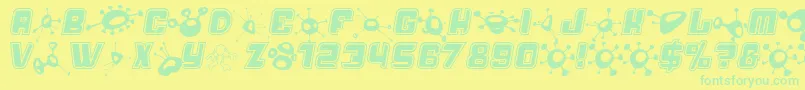 Alienmushrooms Font – Green Fonts on Yellow Background