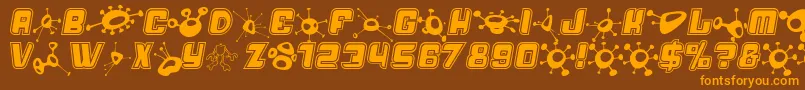 Alienmushrooms Font – Orange Fonts on Brown Background