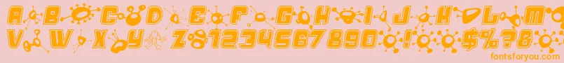 Alienmushrooms Font – Orange Fonts on Pink Background