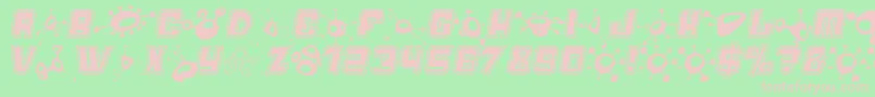 Alienmushrooms Font – Pink Fonts on Green Background