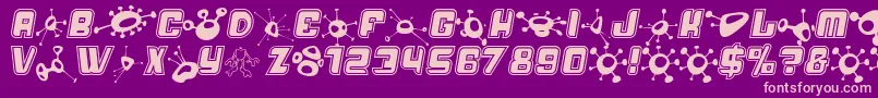 Alienmushrooms Font – Pink Fonts on Purple Background