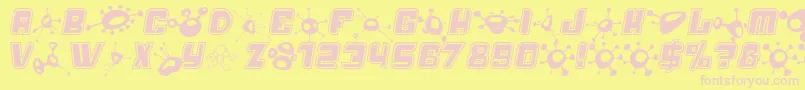 Alienmushrooms Font – Pink Fonts on Yellow Background