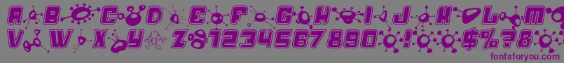 Шрифт Alienmushrooms – фиолетовые шрифты на сером фоне
