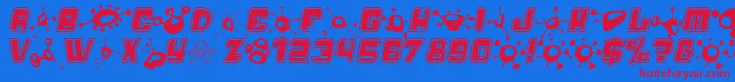 Alienmushrooms Font – Red Fonts on Blue Background