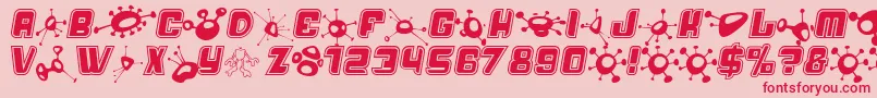 Alienmushrooms Font – Red Fonts on Pink Background