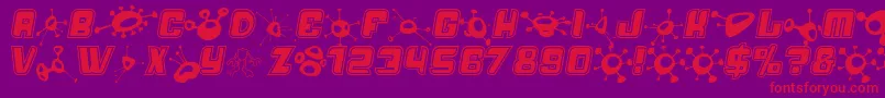 Alienmushrooms Font – Red Fonts on Purple Background