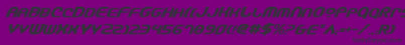 Fonte Jannshv2i – fontes pretas em um fundo violeta
