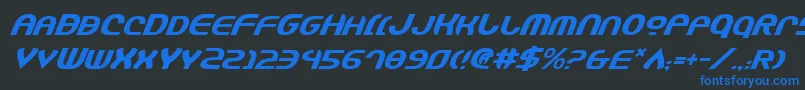 Jannshv2i Font – Blue Fonts on Black Background