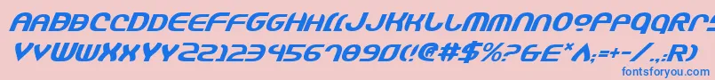 Jannshv2i Font – Blue Fonts on Pink Background