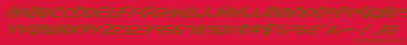 Jannshv2i Font – Brown Fonts on Red Background