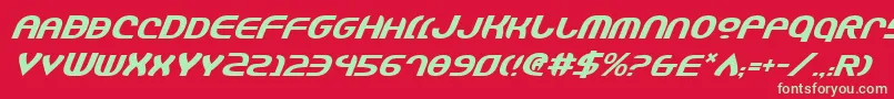 Jannshv2i Font – Green Fonts on Red Background