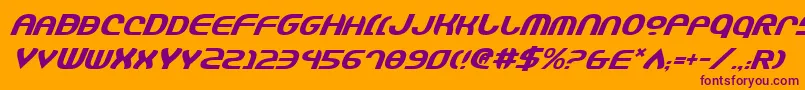 Jannshv2i Font – Purple Fonts on Orange Background
