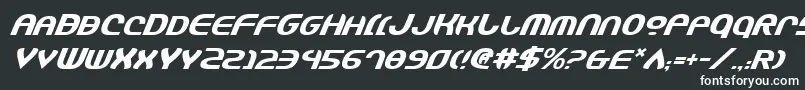 Шрифт Jannshv2i – белые шрифты на чёрном фоне