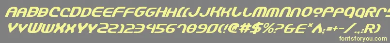 Jannshv2i Font – Yellow Fonts on Gray Background