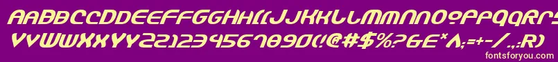 Jannshv2i Font – Yellow Fonts on Purple Background