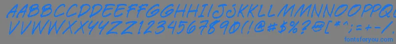 Paetri-fontti – siniset fontit harmaalla taustalla