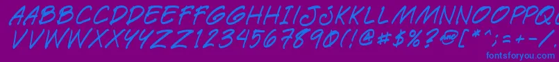 Paetri Font – Blue Fonts on Purple Background