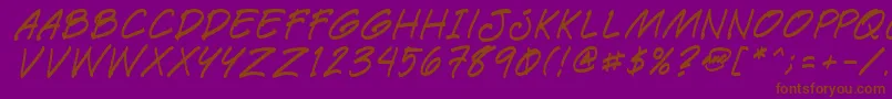 Paetri-fontti – ruskeat fontit violetilla taustalla