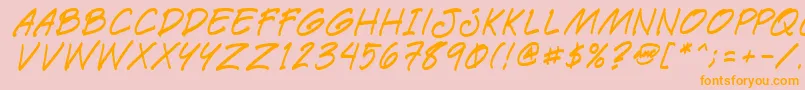 Paetri-Schriftart – Orangefarbene Schriften auf rosa Hintergrund