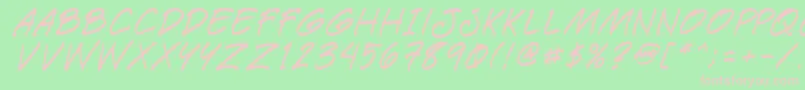 フォントPaetri – 緑の背景にピンクのフォント