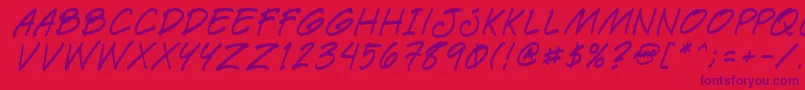 Paetri-Schriftart – Violette Schriften auf rotem Hintergrund