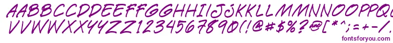 フォントPaetri – 白い背景に紫のフォント