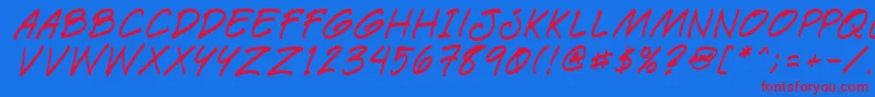 Paetri Font – Red Fonts on Blue Background