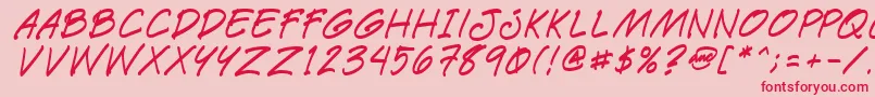 Paetri-fontti – punaiset fontit vaaleanpunaisella taustalla