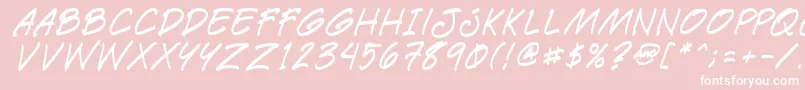 Paetri-Schriftart – Weiße Schriften auf rosa Hintergrund