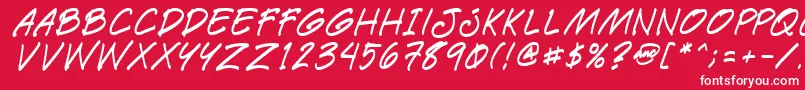 フォントPaetri – 赤い背景に白い文字