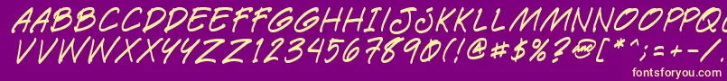 Paetri Font – Yellow Fonts on Purple Background