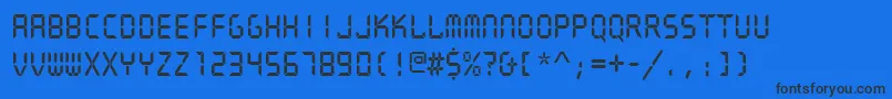 Quartz Font – Black Fonts on Blue Background