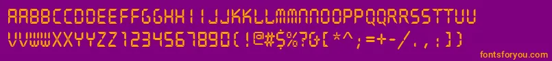 Quartz Font – Orange Fonts on Purple Background