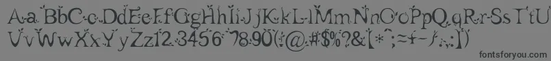 Leaf1-Schriftart – Schwarze Schriften auf grauem Hintergrund