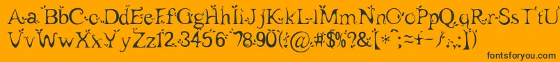 Leaf1 Font – Black Fonts on Orange Background