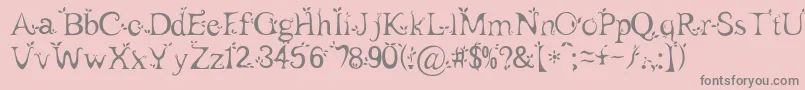 Leaf1 Font – Gray Fonts on Pink Background