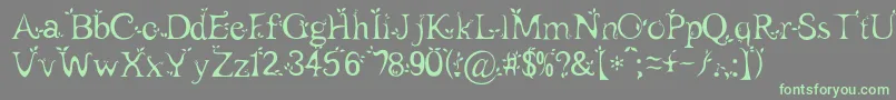 Шрифт Leaf1 – зелёные шрифты на сером фоне