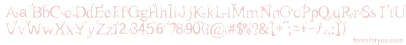 Leaf1 Font – Pink Fonts on White Background